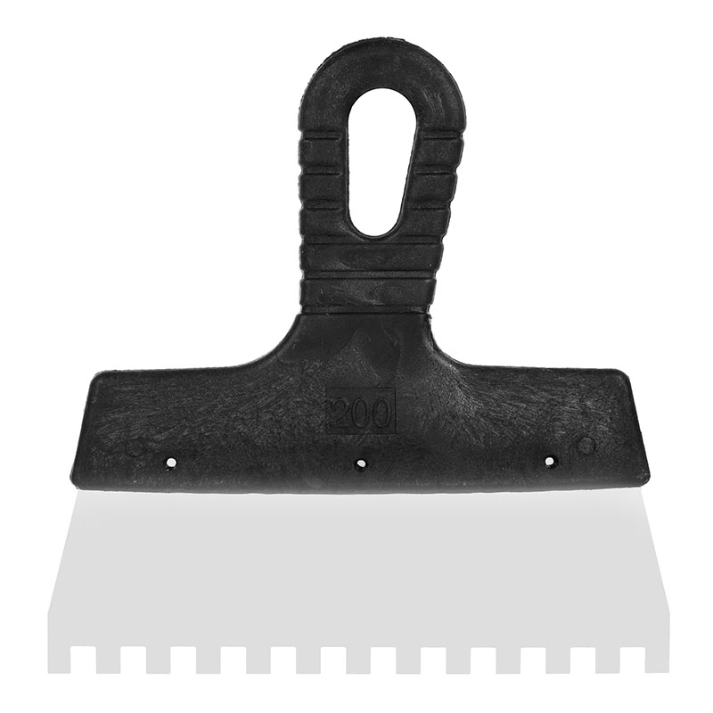 1205111 Шпатель малярный зубчатый 200мм, зуб 8х8мм, 12 Россия KORVUS