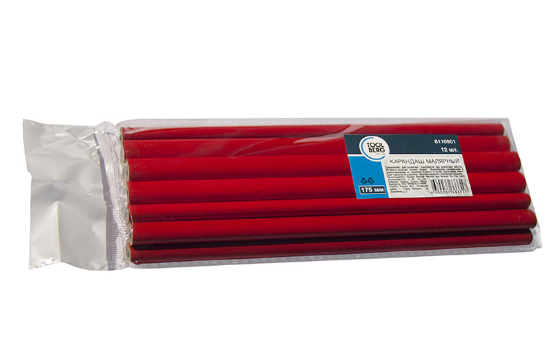 8110901  Малярный карандаш 175мм, 12 шт.  T4P