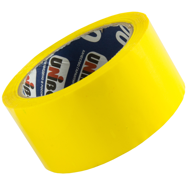 Упаковочная клейкая лента UNIBOB600 48мм х 66м, желтый