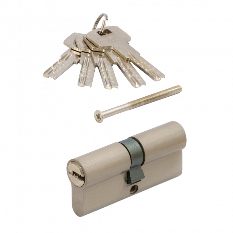 Цилиндровый механизм  VЕTTORE ZN M70 Z NI (35*35), 5 ключей (Никель)