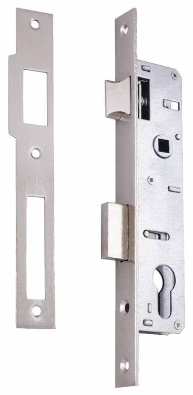 Замок врезной узкопрофильный под цилиндр VETTORE 192P-35 CP (Хром)