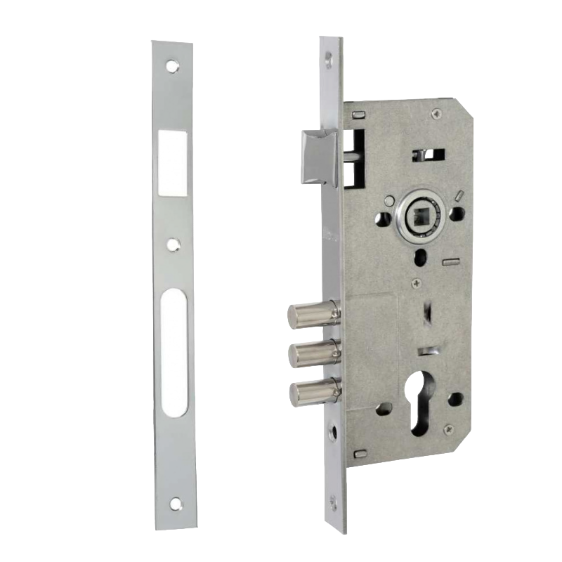 Замок врезной под евроцилиндр  VЕTTORE 2001 CP  (Хром)