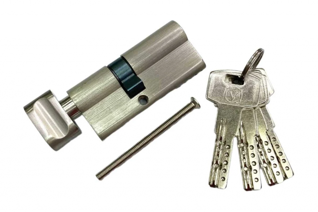Цилиндровый механизм  VЕTTORE ZN M80 ZC NI (45T*35), 5 ключей (Никель)