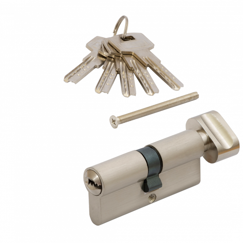 Цилиндровый механизм  VЕTTORE ZN M85 ZC NI (32T*53), 5 ключей (Никель)