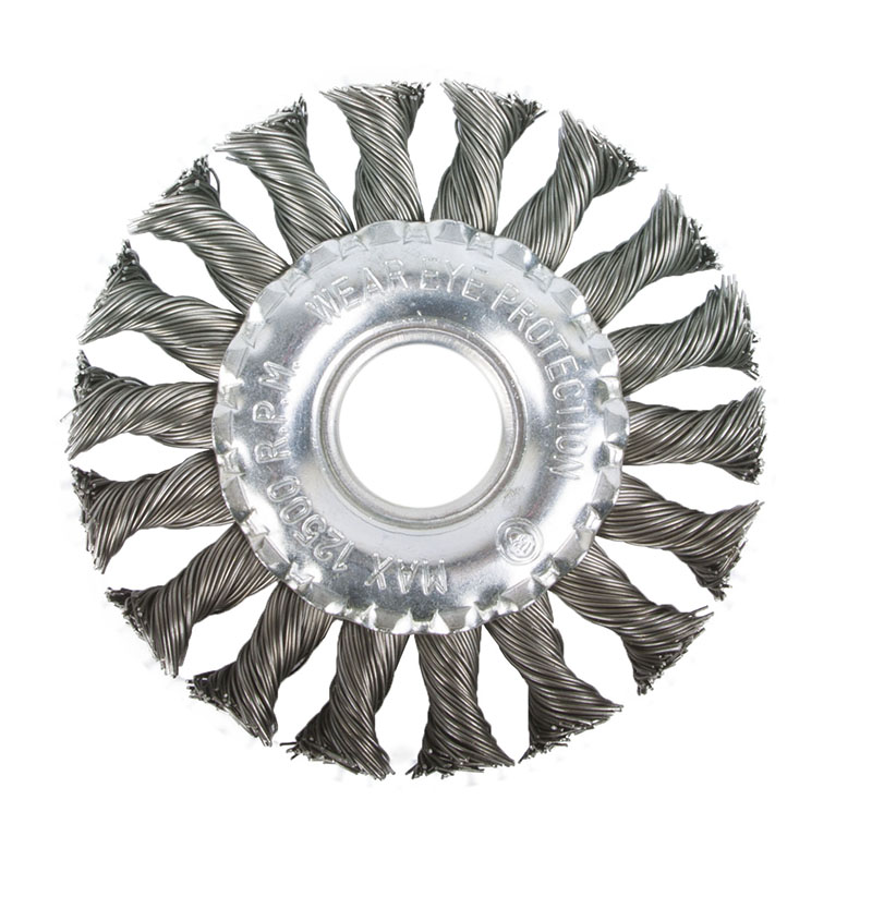 2302011 Щетка-крацовка дисковая, для УШМ, стальная жгут. проволока, 100мм,  T4P