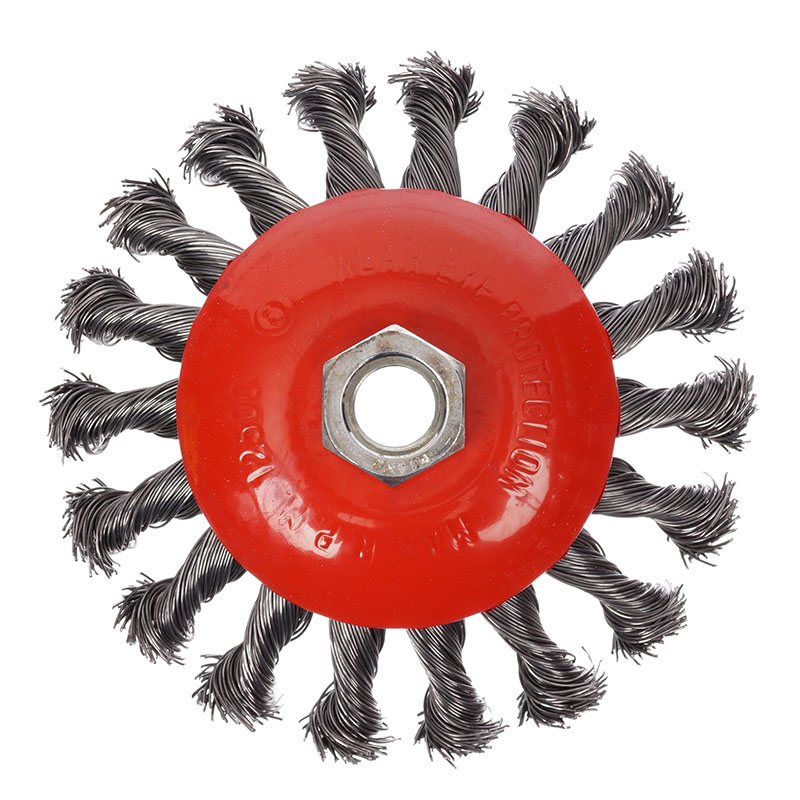 2302041 Щетка-крацовка коническая, для УШМ, стальная жгут. проволока, 115мм,  T4P